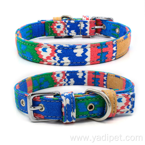 Bohemian style pet collar reflective pet collar